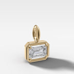 East West Club Emerald Attachable Diamond Pendant