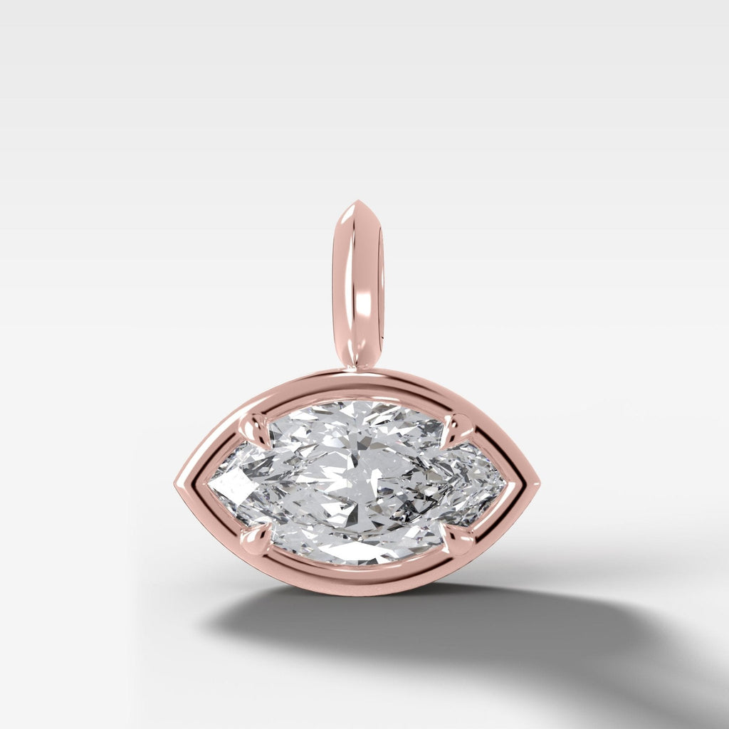 East West Club Marquise Attachable Diamond Pendant