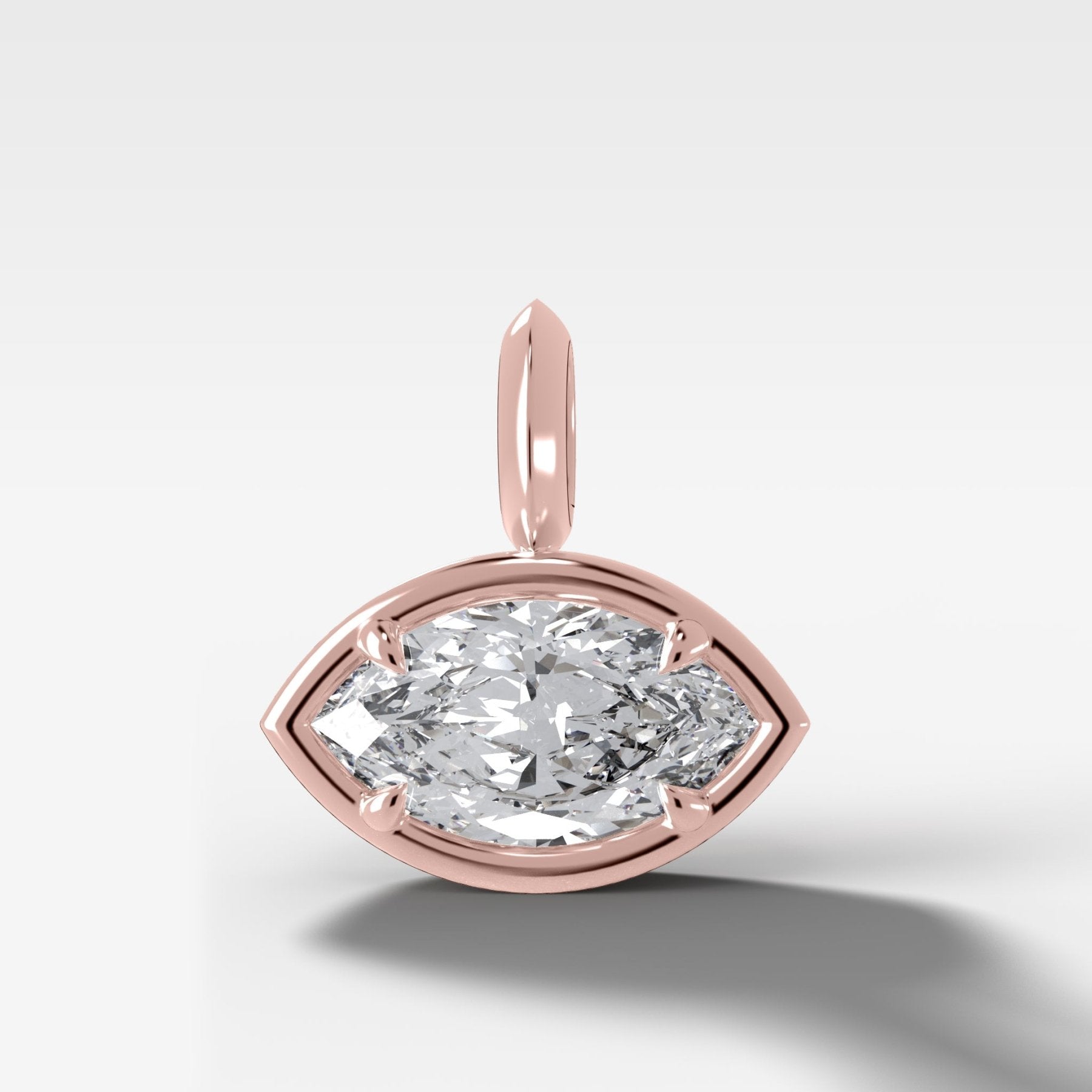 East West Club Marquise Attachable Diamond Pendant