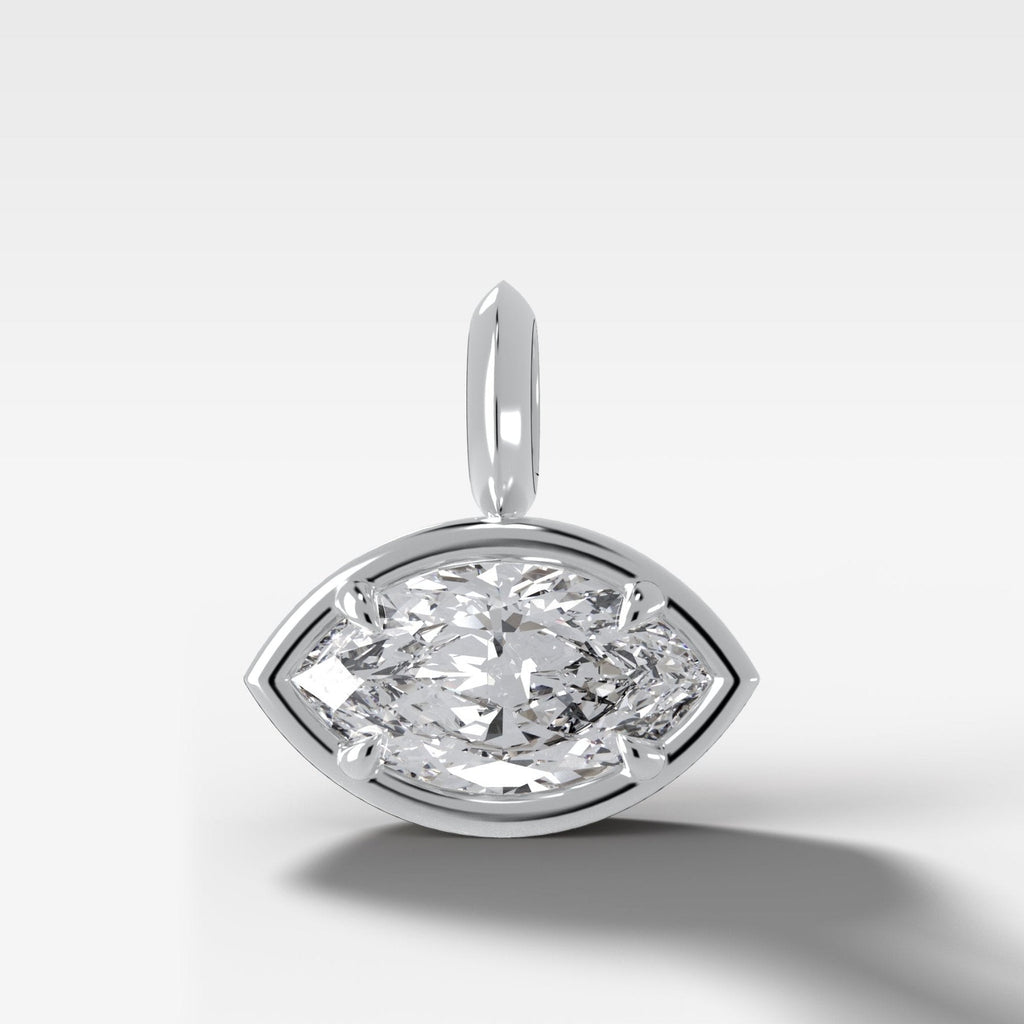 East West Club Marquise Attachable Diamond Pendant