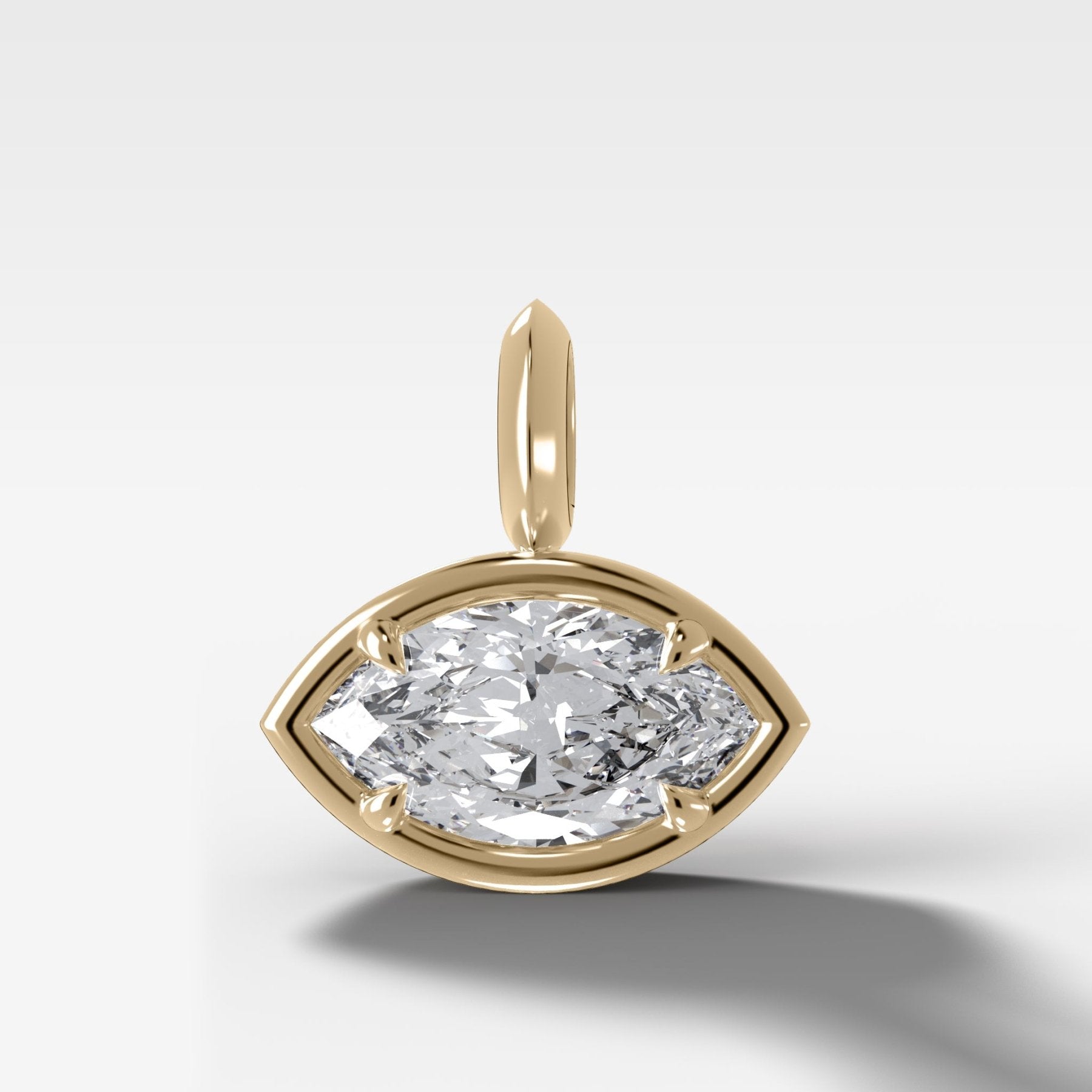 East West Club Marquise Attachable Diamond Pendant