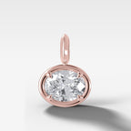 East West Club Oval Attachable Diamond Pendant