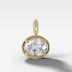 East West Club Oval Attachable Diamond Pendant