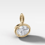 East West Club Oval Attachable Diamond Pendant