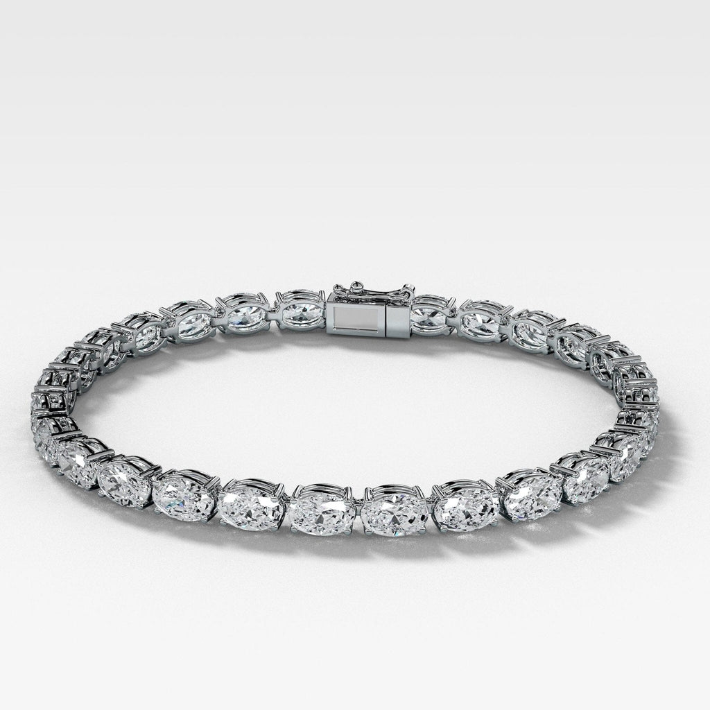 East West Oval Cut Tennis Bracelet (10.30 carat)
