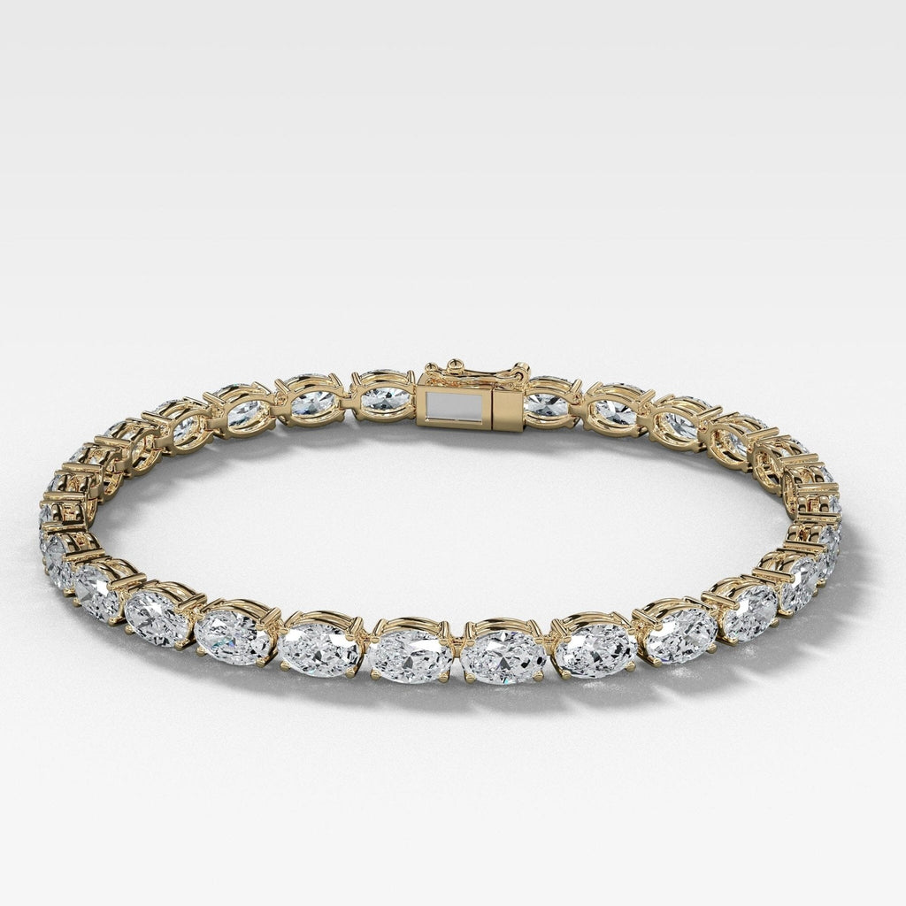 East West Oval Cut Tennis Bracelet (10.30 carat)