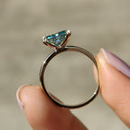Radiant Cut Moissanite Engagement Ring Solitaire Style