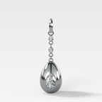 Egg Drop Attachable Pendant with a Pear Cut Diamond
