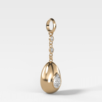 Egg Drop Attachable Pendant with a Pear Cut Diamond