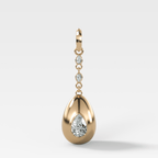 Egg Drop Attachable Pendant with a Pear Cut Diamond