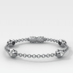 Egg Drop Bracelet with Pear Cut Diamond