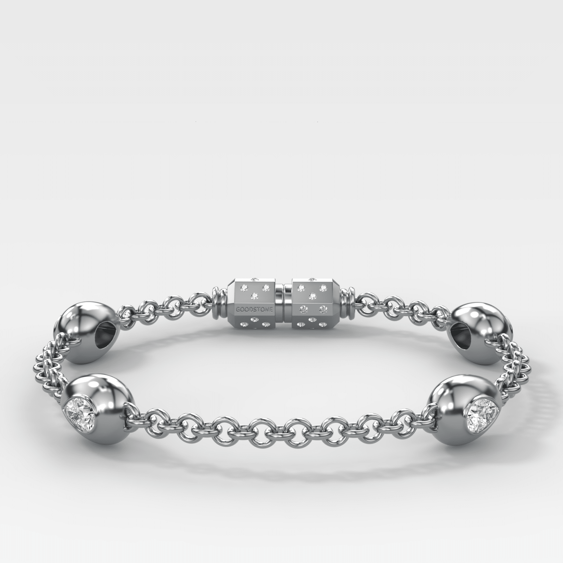Egg Drop Bracelet with Pear Cut Diamond