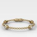 Egg Drop Bracelet with Pear Cut Diamond
