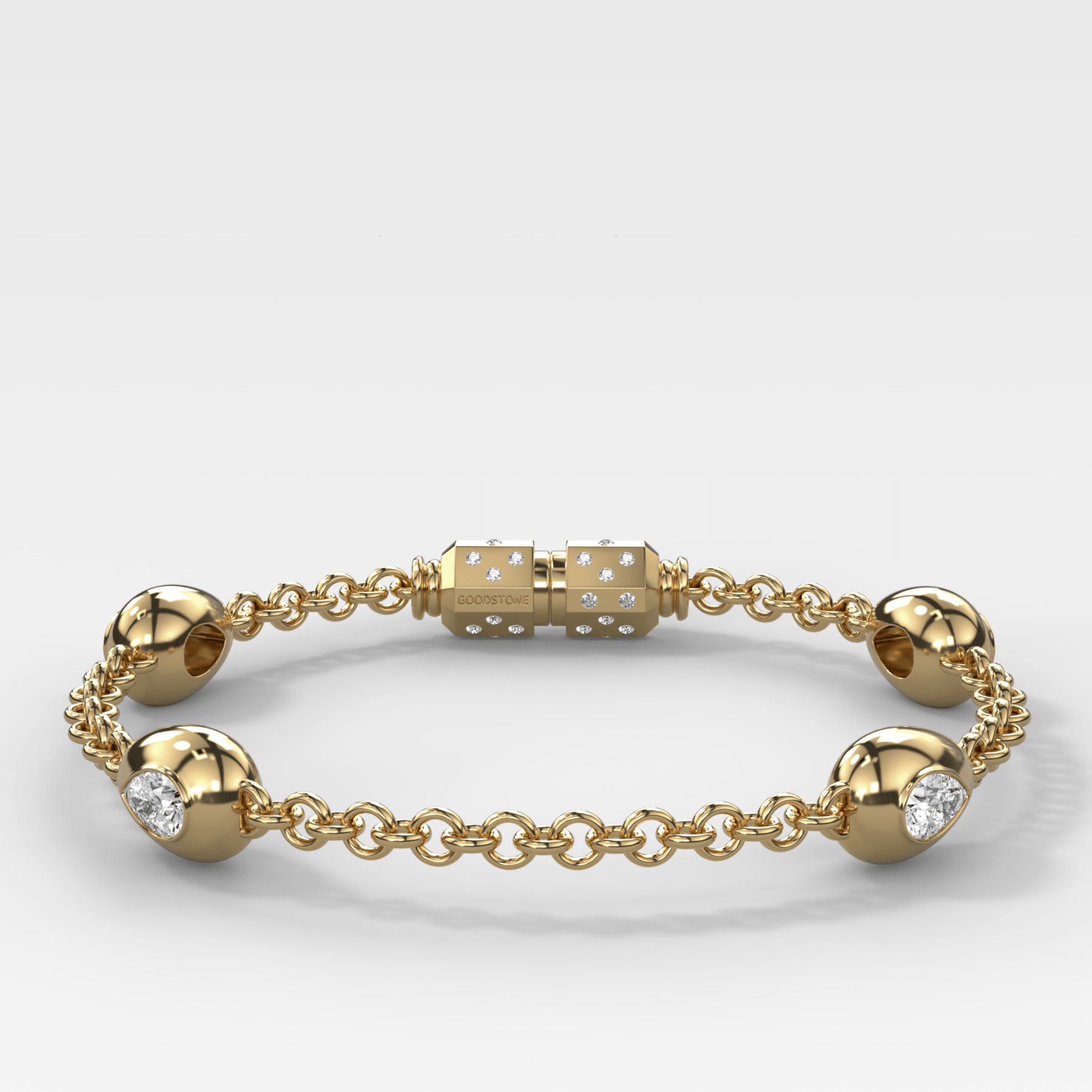 Egg Drop Bracelet with Pear Cut Diamond