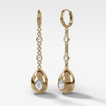 Egg Drop Earrings with Pear Cut Diamond