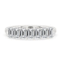 Half Eternity Emerald Cut Diamond Band