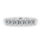 Half Eternity Emerald Cut Diamond Band