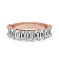 Emerald Cut Wedding Band - Stunning Half Eternity Look