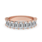 Emerald Cut Wedding Band - Stunning Half Eternity Look