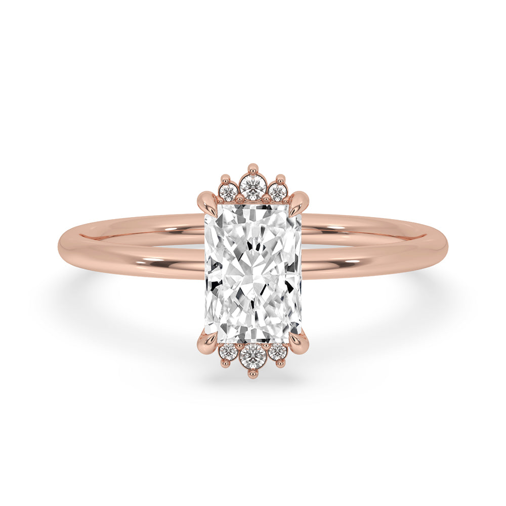 Radiant Cut Diamond Ring With Claw Prong Setting Main image