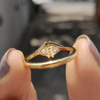 Triangle Cut Vintage Gold Ring