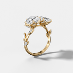 Entwined Toi et Moi Engagement Ring with Pear and Marquise Cut Diamonds