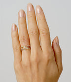 0.4CTW  Round Cut Moissanite Halo Unique Wedding Band