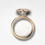 Finest Bezel Set Engagement Ring With Old Mine Cut Diamond