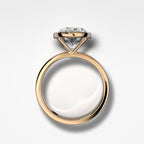 Finest Bezel Set Engagement Ring With Oval Cut Diamond