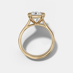 Finest Cathedral Engagement Ring with Elongated Radiant Cut Diamond