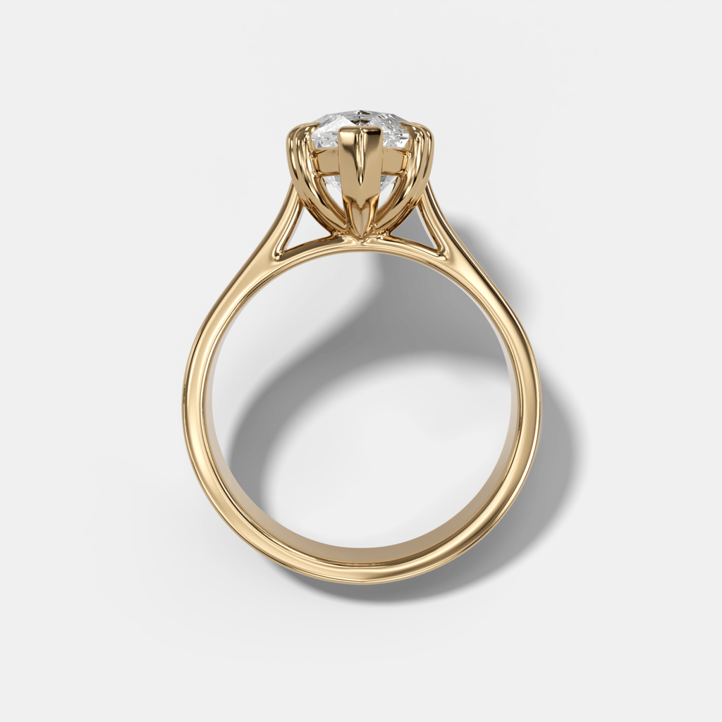 Finest Cathedral Engagement Ring with Marquise Cut Diamond