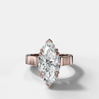 Finest Cathedral Engagement Ring with Marquise Cut Diamond