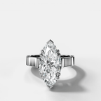 Finest Cathedral Engagement Ring with Marquise Cut Diamond