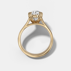 Finest Cathedral Engagement Ring with Pear Cut Diamond