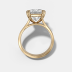 Finest Cathedral Engagement Ring with Princess Cut Diamond