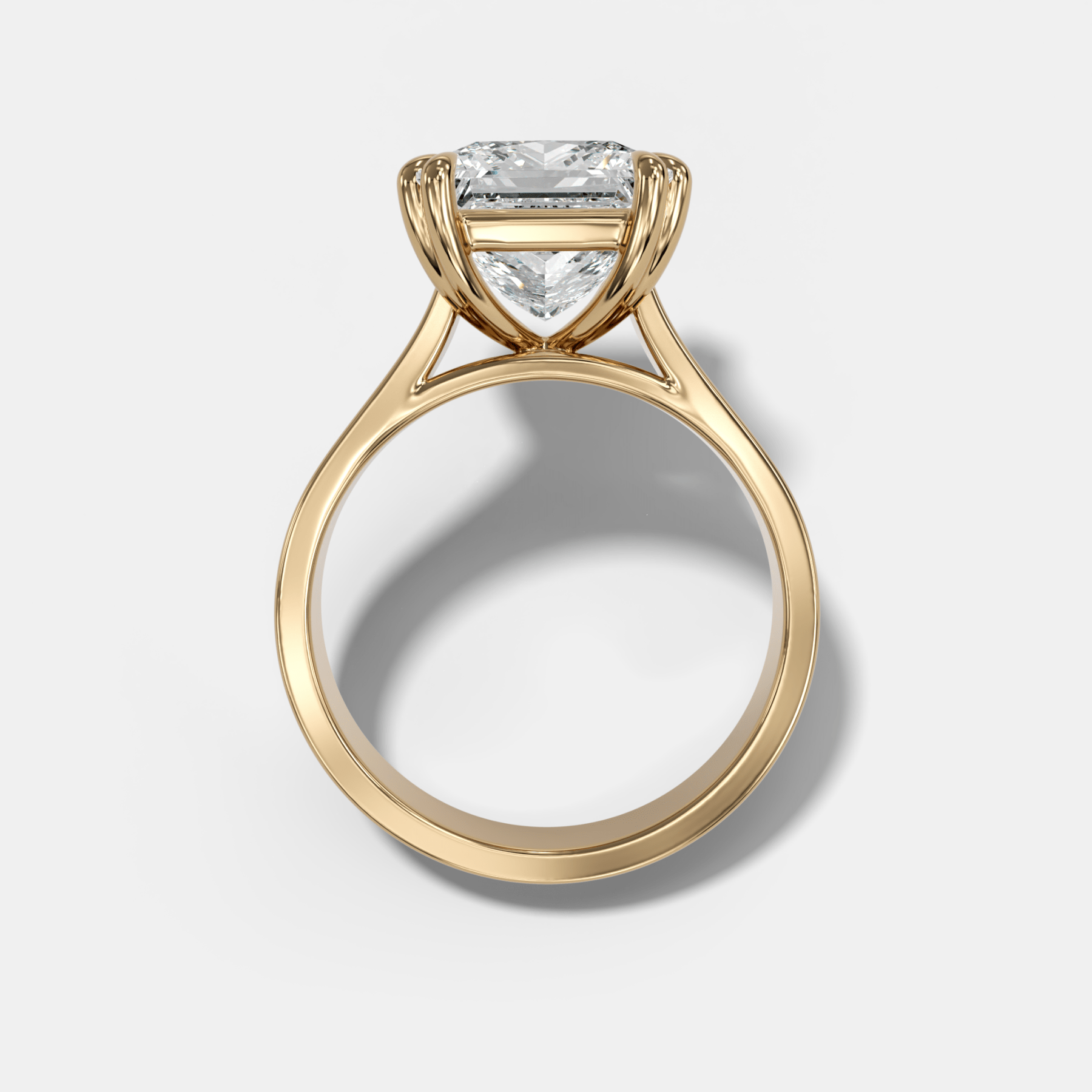 Finest Cathedral Engagement Ring with Princess Cut Diamond