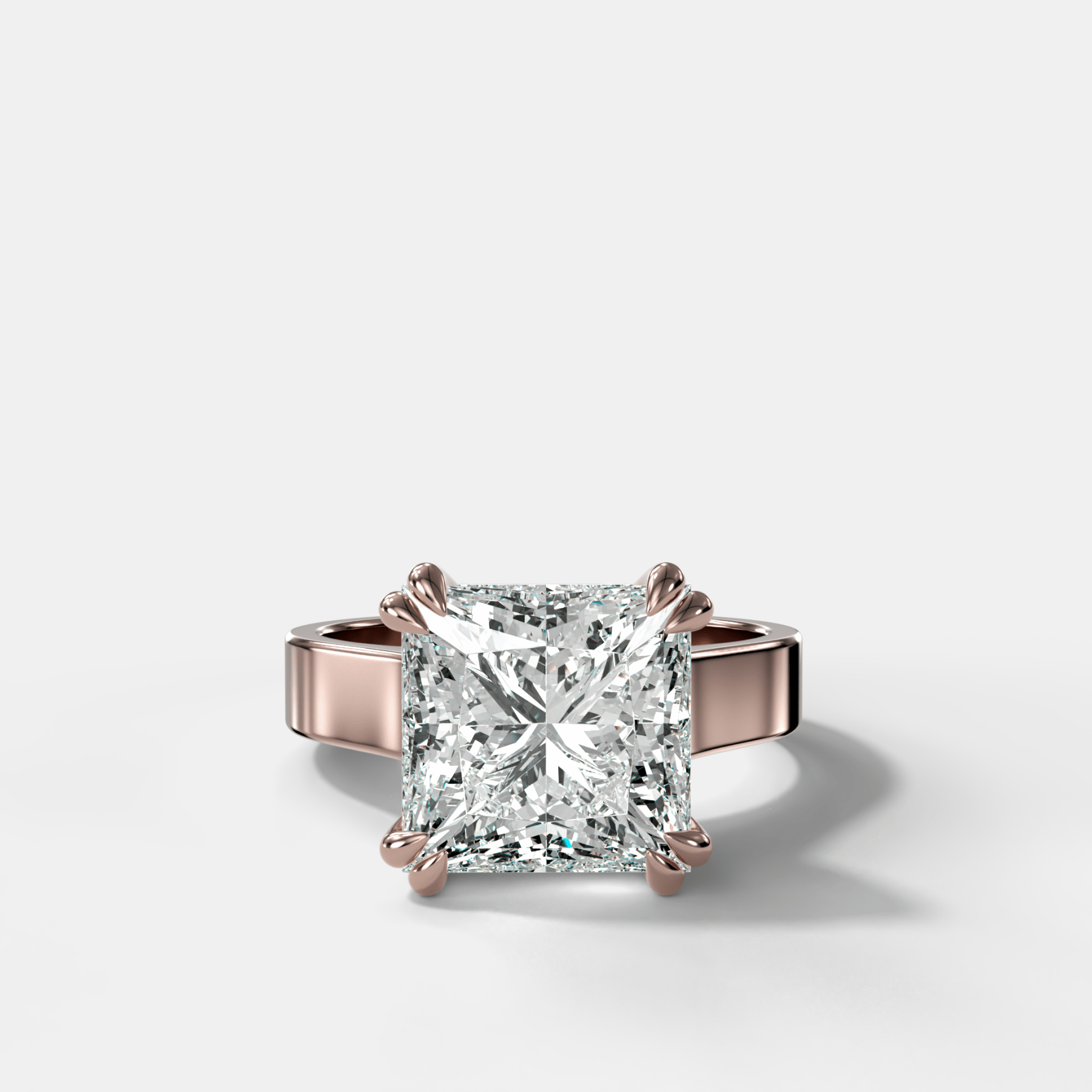 Finest Cathedral Engagement Ring with Princess Cut Diamond