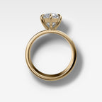 Finest Cigar Band Engagement Ring with Marquise Cut Diamond