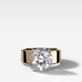 Finest Cigar Band Engagement Ring with Old Euro Cut Diamond
