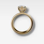 Finest Cigar Band Engagement Ring with Pear Cut Diamond