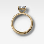 Finest Cigar Band Engagement Ring with Radiant Cut Diamond