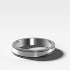 Finest Milgrain Matte Wedding Band 4mm