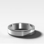 Finest Milgrain Matte Wedding Band 5mm