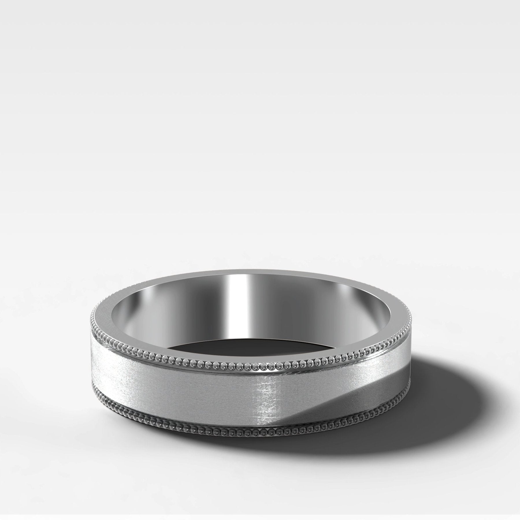 Finest Milgrain Matte Wedding Band 5mm
