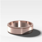 Finest Milgrain Matte Wedding Band 6mm
