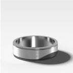 Finest Milgrain Matte Wedding Band 6mm