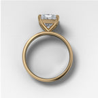 Finest Solitaire Engagement Ring set with 3.04ct Lab Grown Elongated Radiant Cut Diamond