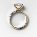 Finest Solitaire Engagement Ring With Asscher Cut Diamond