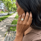 Finest Solitaire Engagement Ring With Elongated Cushion Cut Diamond
