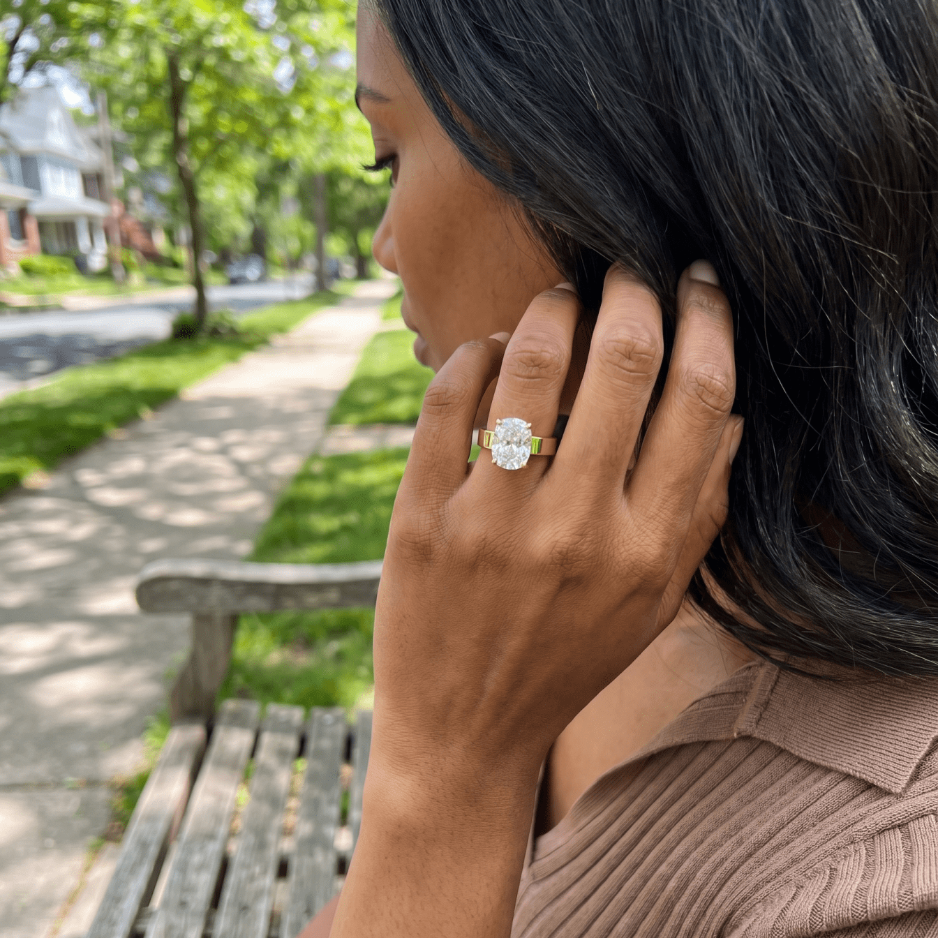 Finest Solitaire Engagement Ring With Elongated Cushion Cut Diamond